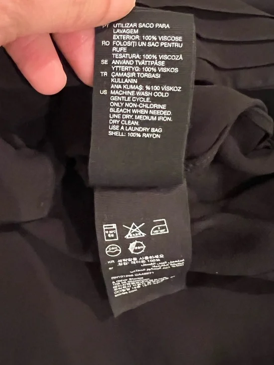 Stockholm Atelier & other Stories Black Sheer Top | SZ 4 |Snap Closure |Like New - Picture 9 of 11